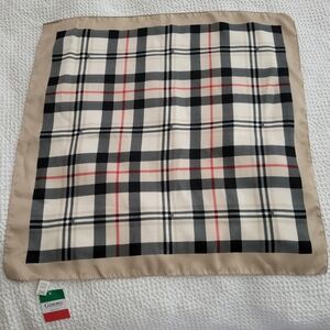 Square Plaid Scarf. 20" X 20".‎